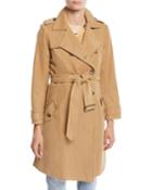 Belted Stripe Trench Coat