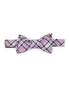 Plaid Cotton-blend Bow Tie,