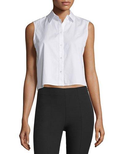 Cropped Boxy Poplin Top