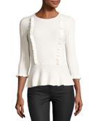 Cable-front Peplum