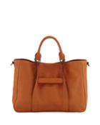 Longchamp 3d Medium Leather Tote Bag
