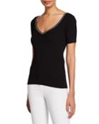 Sweetheart Short-sleeve V-neck