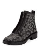 Cannon Studded Leather Zip Boots