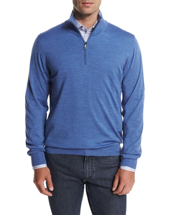 Wool Half-zip Sweater,