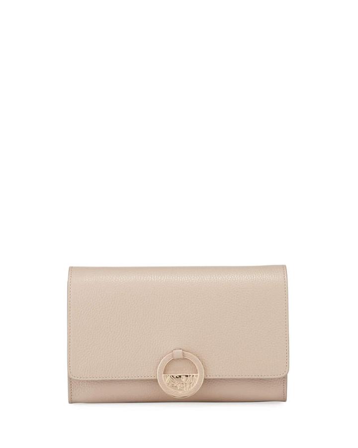 Small Pebbled Saffiano Crossbody Bag,
