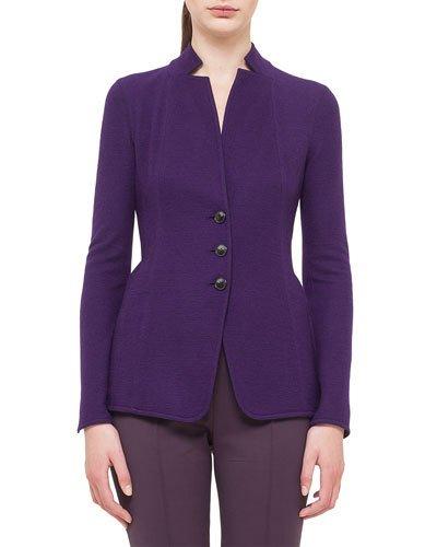 Cashmere-blend Jersey Reversible Button Jacket