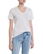 V-neck Short-sleeve Cotton Tee
