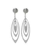 18k White Gold Diamond Multi-drop Earrings