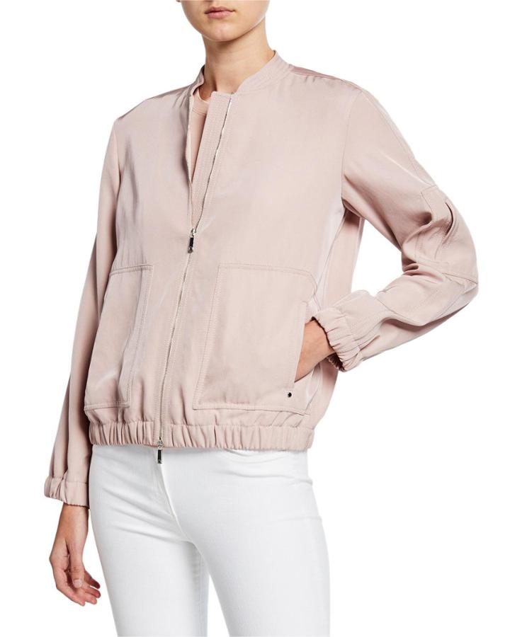 Ziggy Canary Cloth Bomber Jacket