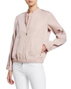 Ziggy Canary Cloth Bomber Jacket