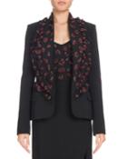 Ryder Double-lapel Single-breasted Beaded Crepe Jacket