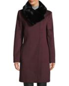 Faux-fur Collar Wool Jacket