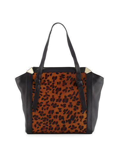 Portrait Calf-hair Shopper Tote Bag,