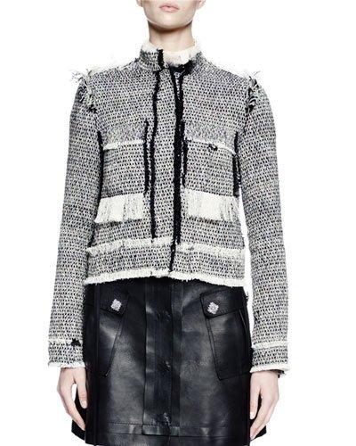 Long-sleeve Jean-style Jacket, Ecru