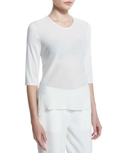 Half-sleeve Combo Top