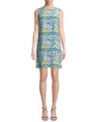 Wave-print Silk Tank