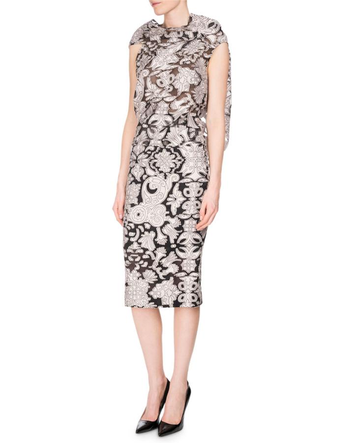 Eugene Tie-back Brocade Fil Coup&eacute; Top