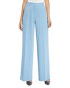High-rise Wide-leg Classic Cotton Trousers