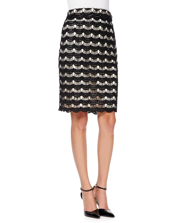 Kate Spade New York Scalloped Lace Pencil Skirt, Women's, Size: