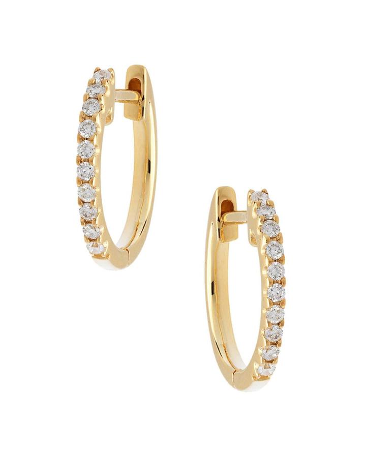 18k Diamond Hoop Earrings