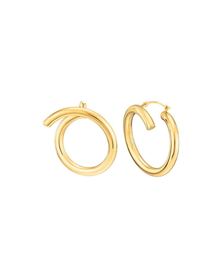 Crossover Hoop Earrings