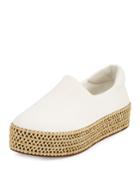 Cici Knit Platform Sneakers, White