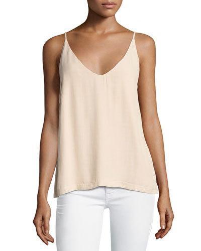 Ranger Camisole Scoop-neck Top, Beige
