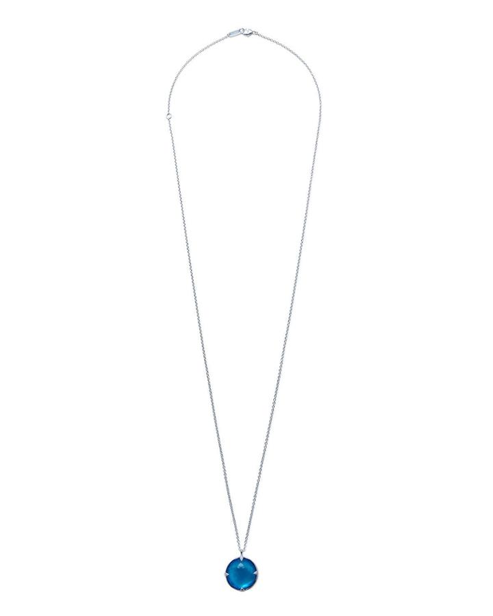Wonderland Medium Round Pendant Necklace In Ice
