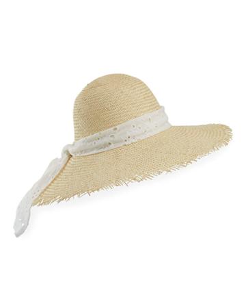Woven Sun Hat With Eyelet