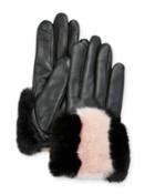 Fownes Two-tone Shearling Gloves