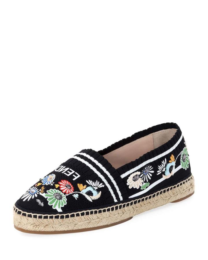 Rockoko Embroidered Logo Espadrille