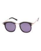 Bounty Two-tone Round Sunglasses, Black