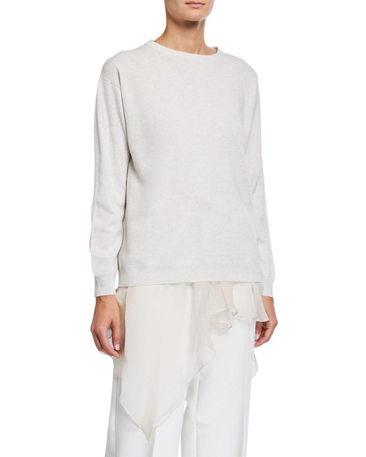 Cashmere Long-sleeve Sweater With