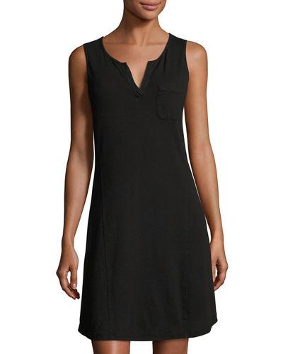 Sleeveless Pocket Tee Dress