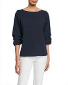 Winston 3/4-sleeve Crepe Blouse