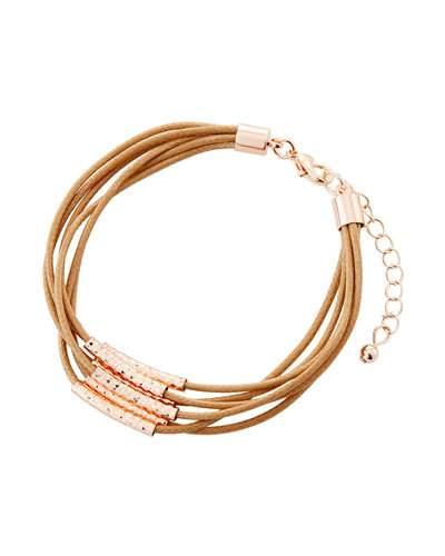 Multi-row Cord Bracelet, Brown
