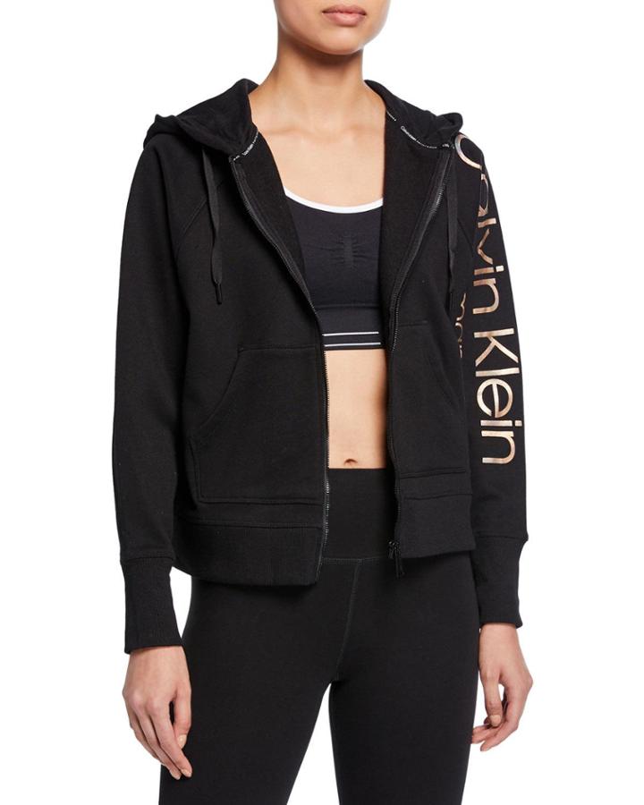 Logo Fleece Hooded Jacket