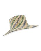 Florence Striped Straw Fedora Hat,