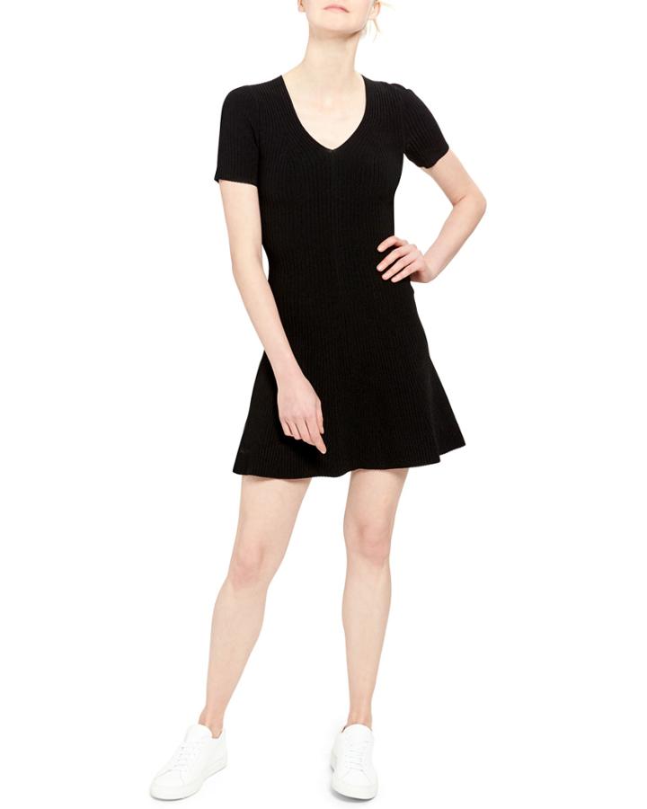 Short-sleeve Mini Fit-&-flare Dress