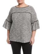 Tweed Bell-sleeve Tee,