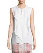 Draped Georgette Keyhole