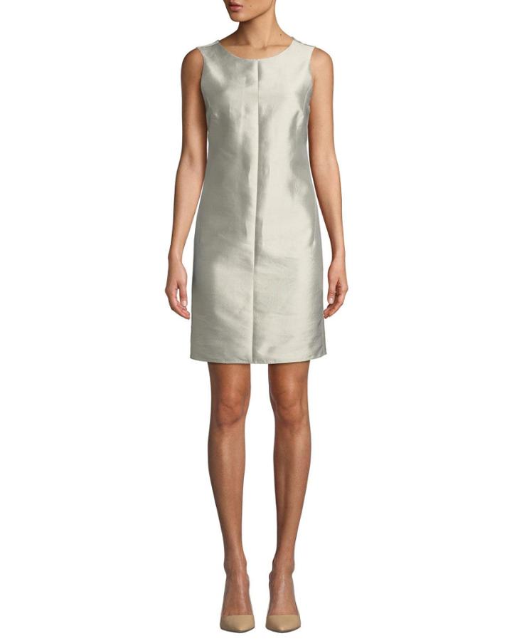 Chalk Sleeveless Cotton-silk
