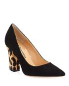 Causey Suede Cheetah-print Heel Pumps