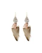 Long Triangle Lucite Drop Earrings