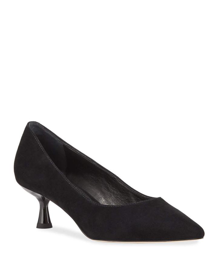 Bon Suede Kitten-heel Pumps