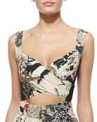 Street Art-print Crisscross Bra Top
