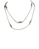 Sterling Silver Eight-station Long Necklace,