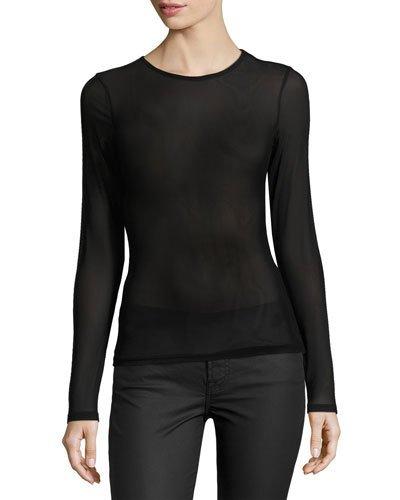 Next To Nothing Mesh Top, Black