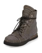 Zipit Shimmery High-top Sneaker, Pyrite