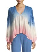Kendra V-neck Ombre Top